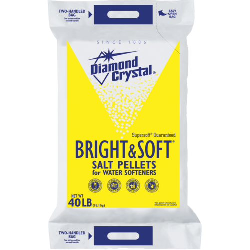 DIAMOND CRYSTAL 100012407 Diamond Crystal Water Conditioning Salt Pellets, 40 Pounds
